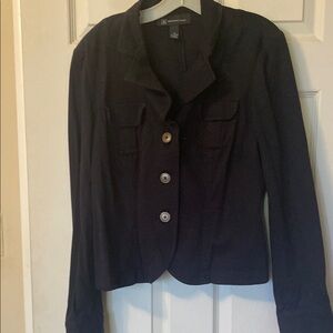 INC International Concepts Black Tailored Blazer